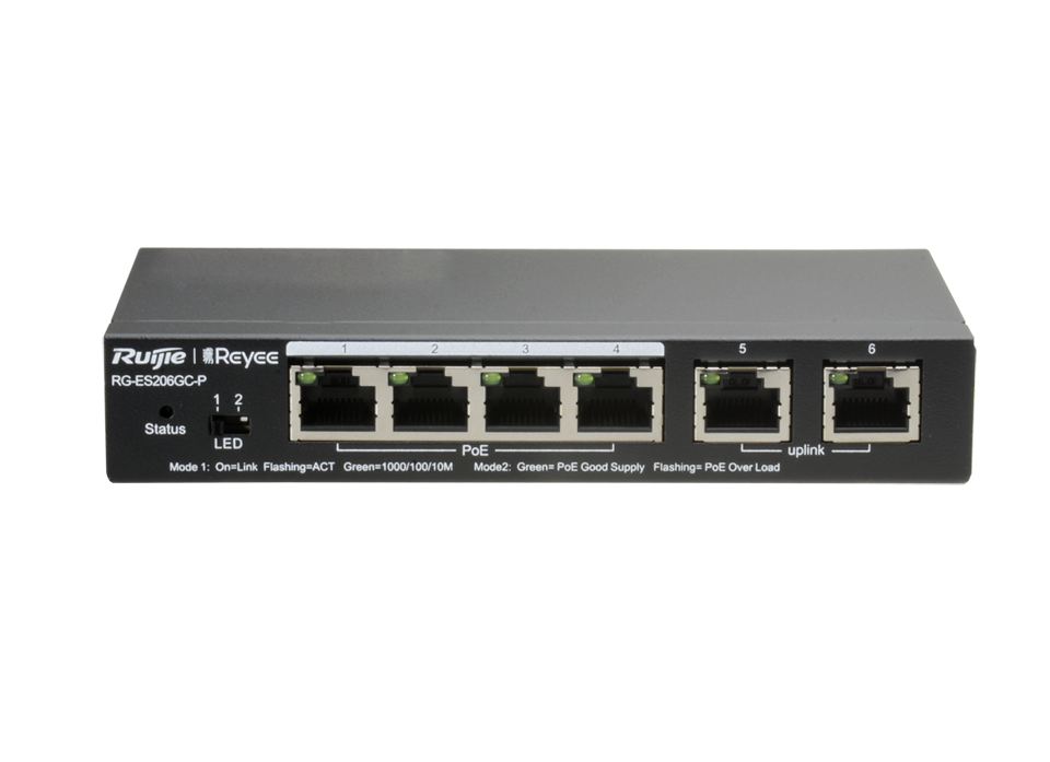 Managed 4 Poort POE Switch Gigabit