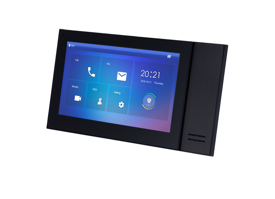 Intercom Binnenpost PoE Zwart