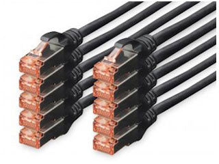 Patchkabel 1m Cat6 S-FTP Zwart 10 Pack